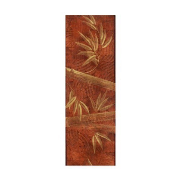 Pablo Esteban 'Bamboo Over Red' Canvas Art, 16x47, Trademark Fine Art, Mfr#: ALI45255-C1647GG